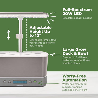 Harvest Elite - Indoor Garden with LED Grow Light, Stainless Steel